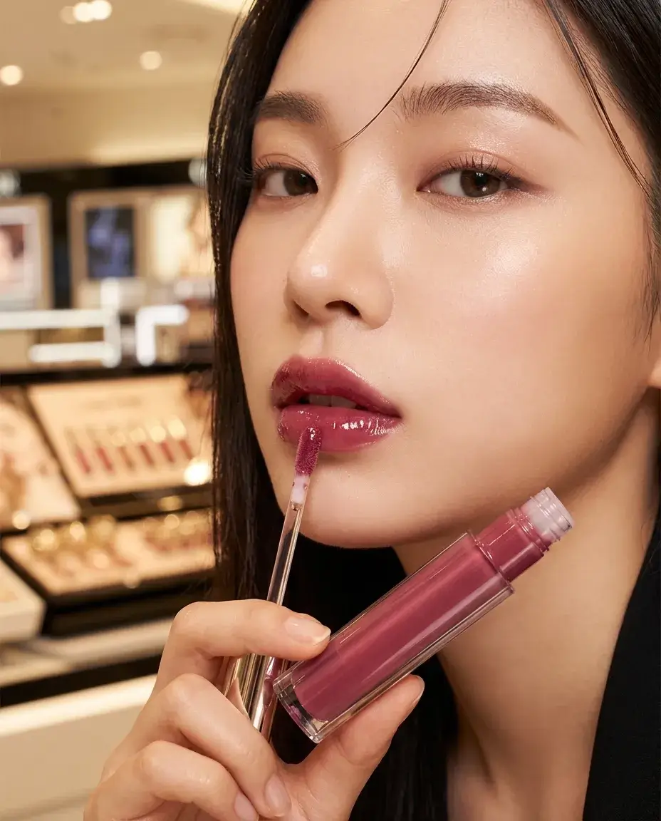 Lip gloss product ad